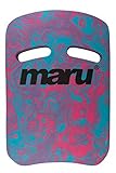 MARU Swimming Kickboard Swim Aid, Pool Float for Adults and Kids, Swim Sports Training Equipment, Improve Body Position and Balance in the Water (Pink/Blue Swirl, One Size)