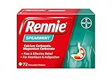 Rennie Antacids, Spearmint Flavour, 72 Count (Pack of 1)