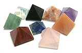 crystalmiracle 9 Multi Crystal mini Pyramids Bagua Vaastu Crystal Healing Wellness Feng Shui Reiki Positive Energy Home Office Gift Gemstone