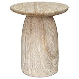 Side Table for Couch Retro Style Mushroom Shape End Table, Balcony Creative Floor-Standing Corner Table, No Installation Required, Housewarming Gift