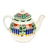 NOVICA Acapulco' Majolica Ceramic teapot, Multicolor