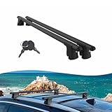 Axenture - Premium Roof Bars for Audi A4 Avant (B8) 2007-2015; Lockable Roof Rack Cross Bars, Compatible with Flush-Mounted Roof Rails Black (2 Pcs)