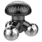 Mini Massager Portable Handheld Electric Vibration deep Tissue Impact Body Massager, Suitable for The Back, Neck, Hands, Shoulders, Powered by 3AAA Battery or USB Cable (Black)