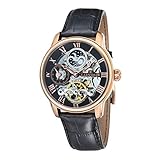 Thomas Earnshaw Men's Longitude Automatic Watch with Black Dial Analogue Display and Black Leather Strap ES-8006-07