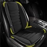 kingphenix Car Seat Cushion with Back Support Pillow: Enhanced Comfort Memory Foam Design for Pain Relief, Ideal for Drivers and Office Use - Ergonomic Lumbar Comfort for Long Sitting - Black