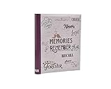 Large Self Adhesive Photo Album Hold Various Sized Picture Up to A4 Size 20/Sheets 40/Sides (Memories Purple)