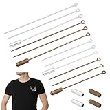 PH PandaHall 48 Sets Brooch Stick, Stick Safety Pins 2 Sizes Metal Stick Pin Silver Antique Bronze Needle with Stopper Ends for Men Women DIY Costume Suit Hat Jewelry Accessories