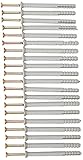 Merriway BH05917 (20 Pcs) Hammer Type Solid Wall Fixing with Nylon Plug, M6 x 70mm (1/4 inch x 2.3/4 inch) - Pack of 20 Pieces, White