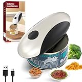 Electric Can Opener, Electric Tin Opener Hand Free Rechargeable, Can Openers 360° One Button Automatically Open Any Size Cans, Safe, Easy and Reliable, Kitchen Best Choice, for Arthritis Hands