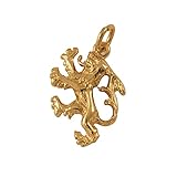 jewellerybox 9ct Gold Rampant Lion Charm