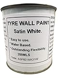 1 x 250ml White Tyre Wall Paint Classic Car Van Truck
