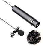 Nicama Phantom Power XLR Lavalier Lapel On Microphone for Canon Sony Panasonic Camcorders Zoom H4n H5 H6 Tascam DR-40 DR-60D DR-70D DR-100 Audio Recorders Mixer