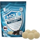 Mole Repellent Balls - Pack of 5 - Effective Mole Deterrent for Gardens UK - Natural Mole Traps for Garden Pests - Easy to Use Mole Repeller for Outdoors - Prevents Damage to Lawns & Gardens
