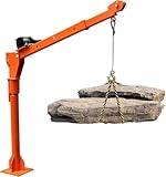 1100Lbtruck-Mounted Crane Hoist, Truck Bed Crane with 12V Electric Winch Truck-Mounted Crane 360° Rotatable Base Lifting Arm