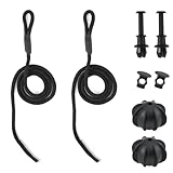 1 Pair Car Parcel Shelf String Interior Rear Trunk Parcel Shelf Strap Cords with 2 Pcs Clips Universal Accessories Fit for VW Tiguan Golf Nissan Juke Audi Ford Kia Polo Toyota Aygo Hatchback Models