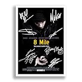 Mounted Gifts 8 Mile Cast Signed A4 Poster Photo Print Framed Autograph Gift Movie Film Eminem (A4 POSTER ONLY)