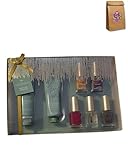 Champneys-London Manicure Gift Set, 5 Nail Polishes, Hand Cream 75ml, Hand Scrub 75ml