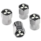 Mitsubishi Metal Chrome Tyre Valve Dust Cap