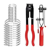 22 Pcs Auto CV Joint Boot Clamp Pliers Set, Car Banding Tool Kit With 2 CV Boot Clamp Pliers, Hose Band Axle Pliers, Dust Cover Clip Removal Repair Accessories, Red