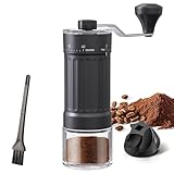 Olkezz® External Adjustable Manual Coffee Grinder, with High Precision Ceramic Contemporary Conical Burr, 40-Grade Adjustable Settings, for Aeropress, Espresso, Pour Over, French Press, Moka pots.