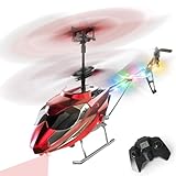 VATOS RC Helicopter for Boys, 2.4G Remote Control Helicopter with LED Light for Kids 12+ Years Old, Fixed Height, One-Key Take-Off, Indoor RC Planes Ideal Festival Gifts for Boys Adults