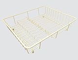Delfinware 2034 CRM Dish Drainer, Metal, Cream, 37 x 33 x 10 cm