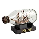 Nauticalia Mayflower Ship in Bottle 14cm, Brown
