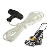 Lawn Mower Pull Cord Replacement - Pull Cord for Lawnmower | Easy to Install Replacement Recoil Starter Rope | Lawn Mower Power Tool, Tools & Home Improvement for Petrol Hover Lawnmower Engines