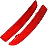 Rear Bumper Reflector Lamp, XEBRAD Rear Bumper Reflector, 1 Pair Rear Bumper Reflective Marker Lamp Light Reflector, for Volkswagen, for Golf, 5 Mk5 R32 2004-2009, Red