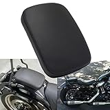 Hotiko Motorcycle Leather Pillion Pad 6 Suction Cup Rear Passenger Seat for Harley Cruiser Chopper Custom Bikes
