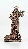 Veronese Design 3 3/8 Inch Saint Francis of Assisi Cast Resin Hand Painted Antique Bronze Finish Statue Home Decor