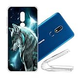 Case for Nokia C3 Cover Slim Fit Soft,Ultra Flexible TPU Bumper Cover for NOKIA C3 Case Silicone Shell Protector,01-Wolf