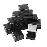 Box Displays 10 x Stunning Leatherette Earring Boxes - Jewellers Wholesale Earring Box Suppliers (Black)