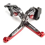 E-SPEEDMTC For Aprilia Tuono V4 1100RR/ Factory/Tuono 660 Modified CNC aluminum Alloy 6-stage Length Adjustable Foldable Brake Clutch Lever Accessories (Red)