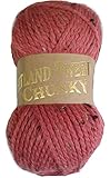 Woolcraft Shetland Tweed Chunky Sewing Knitting Crochet Craft Wool Yarn Ball (Donegal/Rust)