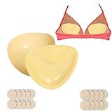 GegXcn Sticky Bra Push Up, Silicone Bra, Double Sided Self Adhesive Boob Push-up Breast Pads, Bikini Pads, Reusable, with Regular Bras, Bikini Tops, Strapless, with 10 pairs of chest patches