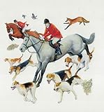 Fox Hunting Scene Greeting Card, Traditional Country Sports Design, Blank Inside