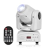 DJ Lights Moving Head Lights, U`King White Moving LED Lights 60W RGBW Stage Light with Remote 8 GOBO 8 Pattern Spotlight by DMX 512 Controlled 9/11 Channel for Church KTV Club Concert Party Wedding