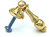 2 x Teardrop Pendant KNOBS 58mm Brass/Gold Drop Handle Cupboard Cabinet knob