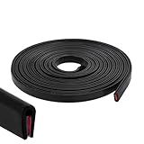 3 Meter Rubber Edge Trim, Black U Channel Edge Trim Self-Adhesive Channel Door Seal Strip for Sheet Metal Door Frame Windows, Fits 0.5-2mm Edges
