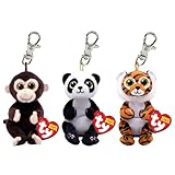 TY Beanie Bellies – Matteo, Ying, Clawdia – Stuffed Animal Key Clip 3-Piece Set – Soft Plush Keychain, Teddy Keyring, Soft Toy Key Clip –Collectible Stuffed Animal Keychain for Kids Backpack
