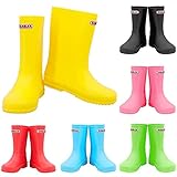 Zorax - UK5 Adult - EU36 - Yellow Girls Boys Waterproof Non-Slip Kids Motorbike Rain Boots Kids Rain Shoes Wellies Unisex Children Wellington Boots
