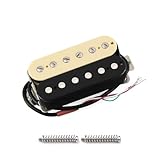 FLEOR Electric Guitar Humbucker Pickups Alnico 5 Neck Pickup (Cream+Black)