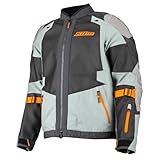 KLIM Men's Baja S4 Adventure Motorcycle Jacket, Slate Gray - Light Tan, Large