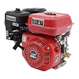 Charocean 7.5HP 4-Stroke Petrol Engine for Go Kart, 3600RPM Low Fuel Consumption Mini Engine for Petrol Go Karts, Generators, Compressors, 212cc (Black 7.5HP)