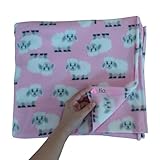 Tia Knight New Exclusive Children's Prints Premium Quality Anti-Pill Polar Fleece Soft Washable Fabric Sold by The Metre Same Day Dispatch Russian Dolls (Farm Sheep- Baby Pink, 1 Metre)