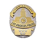 Military Medal Badge, Chief Los Angeles Police Five Star Metal Medal, Dress Costume Prop