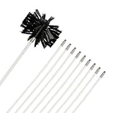 Keyohome Chimney Kit Sweeping Drain Set Nylon Cleaning Tool Accessory Includes 9 Flexible, 9 Rods + 1 Brush Head, 41cm