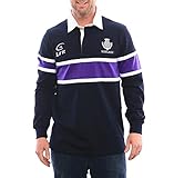 Men's Long Sleeve Scotland Rugby Shirt Thistle Navy M