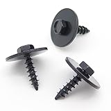 VVO Fasteners- Black Metal Front Bumper Screws for BMW 1-Series, 2-Series, 4-Series, X4, X6, (Pack of 10)